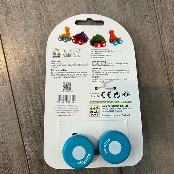 Plan Toys Dino Car Rex - wheels on dinosaur sustainable play - BNIB - Picture 3 of 3